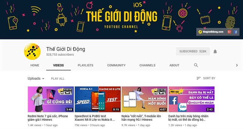 Youtube Thế Giới Di Động