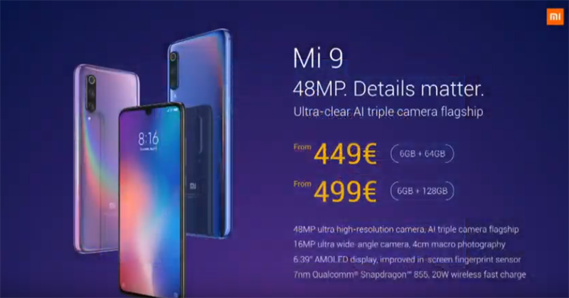 MWC 2019: Xiaomi Mi 9 với Snapdragon 855, 3 camera sau ra mắt toàn cầu