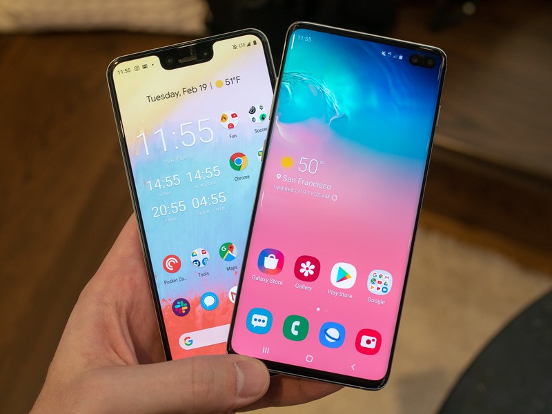 Galaxy S10+ và Google Pixel 3 XL Galaxy S10+ và Google Pixel 3 XL