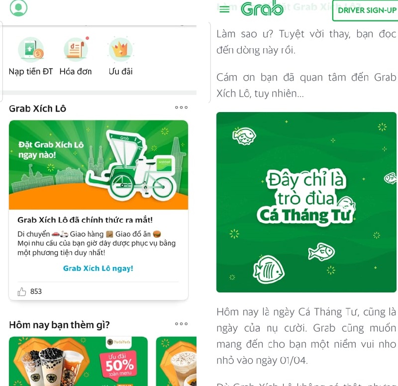 Grab Xích Lô Grab Xích Lô