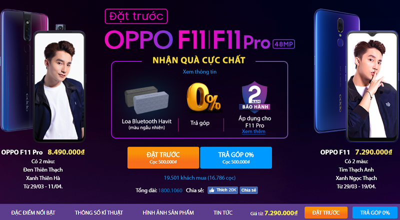 OPPO F11, F11 Pro có hơn 16000 lượt đặt cọc