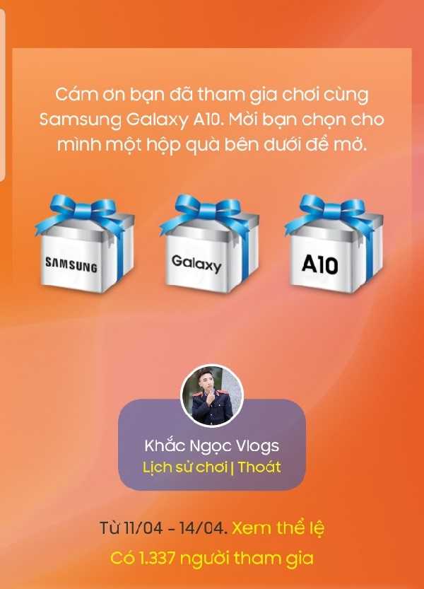 Chơi game Galaxy A10 Chơi game Galaxy A10