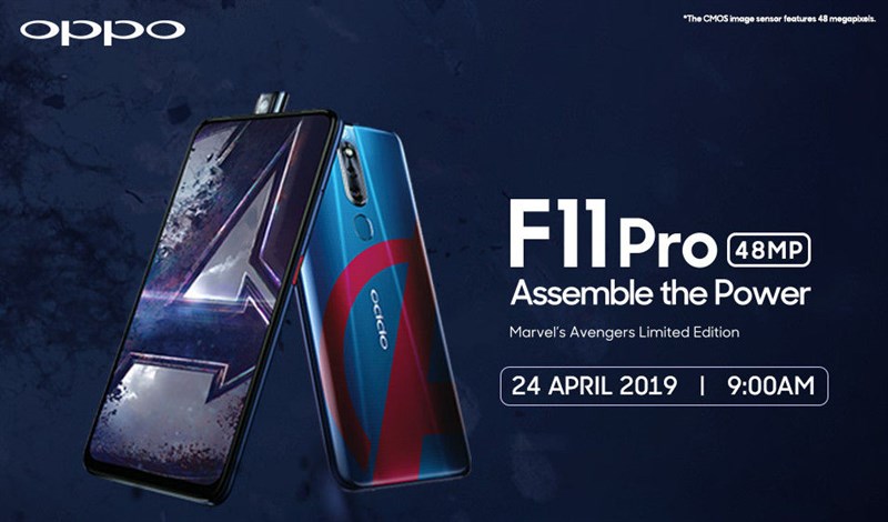 OPPO F11 Pro Marvel Avengers Limited Edition sẽ ra mắt ngày 24/4