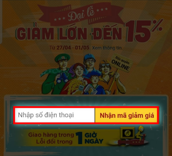 Đại lễ 30/4-1/5 là cơ hội để bạn săn mã giảm giá đến 15% Đại lễ 30/4-1/5 là cơ hội để bạn săn mã giảm giá đến 15%