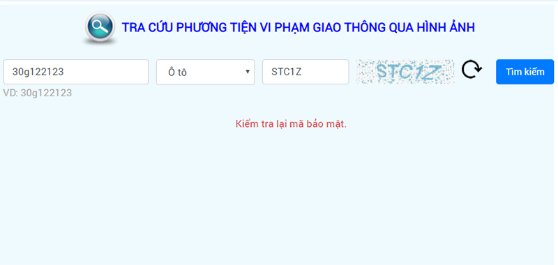 tra cứu xe vi phạm