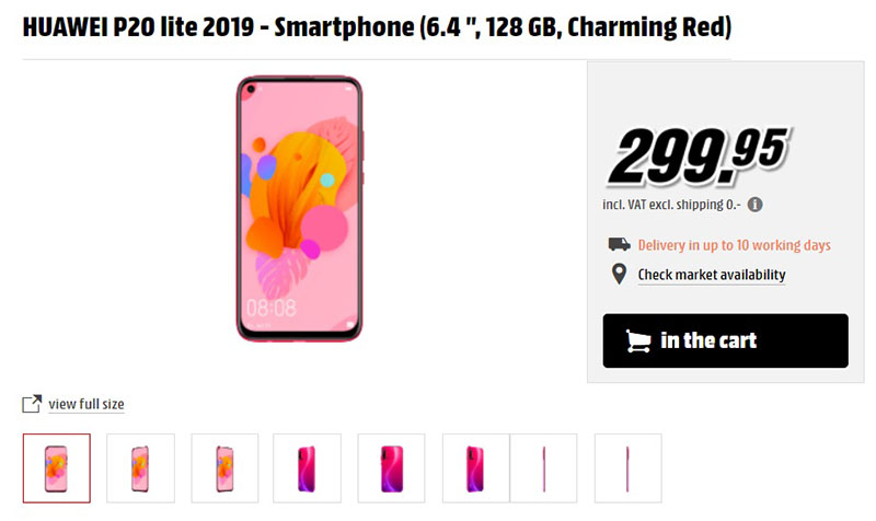 giá huawei p20 lite 2019 giá huawei p20 lite 2019