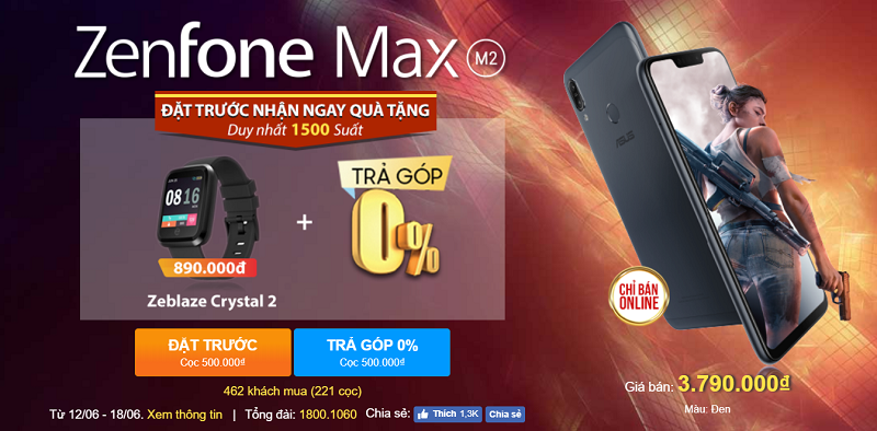 Ngày cuối đặt trước Zenfone Max M2