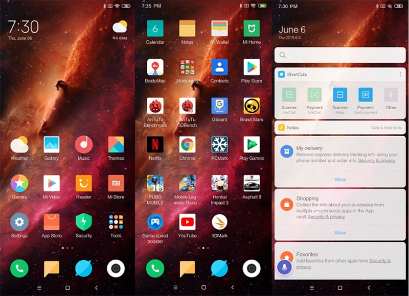 giao diện giao diá»n k20 pro