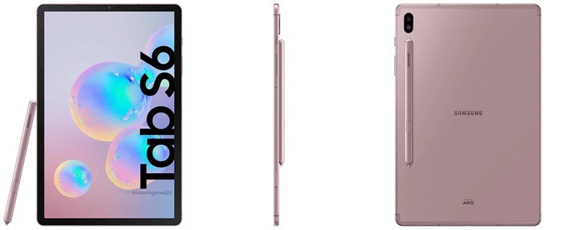 Samsung Galaxy Tab S6 lộ thêm nhiều ảnh render với camera kép mặt sau