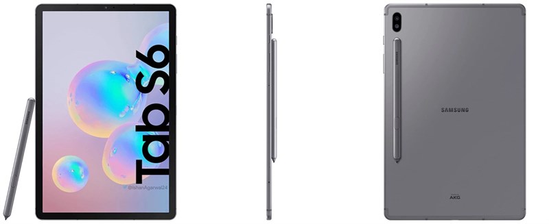 Samsung Galaxy Tab S6 lộ thêm nhiều ảnh render với camera kép mặt sau