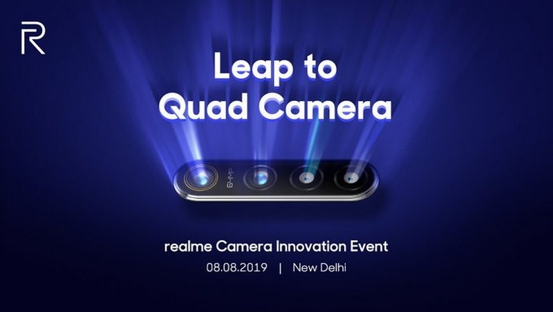 Smartphone Realme tích hợp camera 64MP sẽ ra mắt vào ngày 8/8