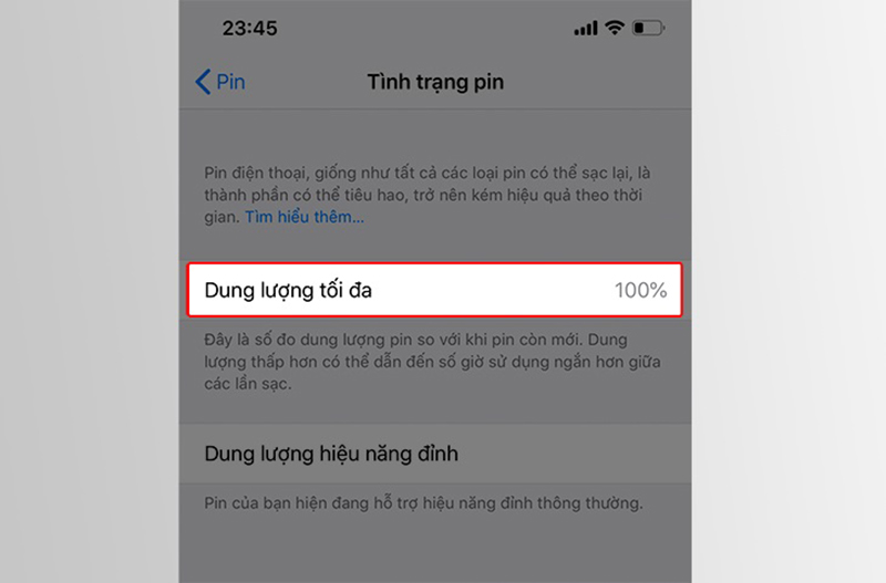Kiểm tra Pin iPhone Kiểm tra Pin iPhone