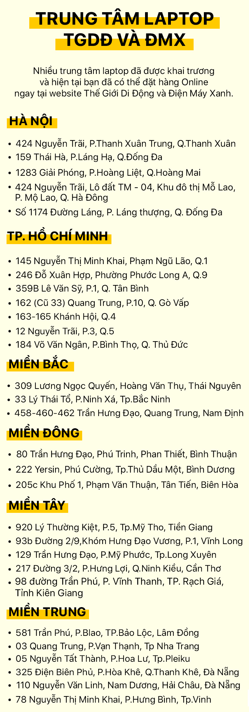 Trung tâm laptop Thế Giới Di Động Trung tâm laptop Thế Giới Di Động