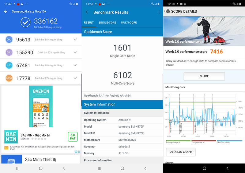 Đánh giá hiệu năng Galaxy Note 10+