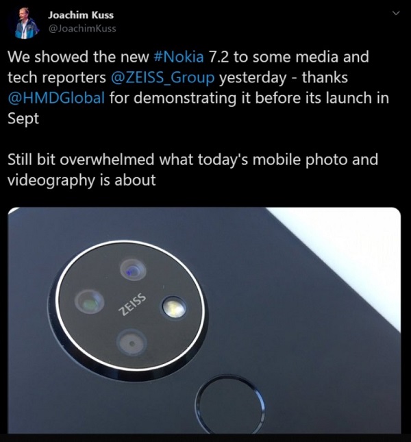 Nokia 7.2 tiếp tục xuất hiện với cụm camera tròn mặt sau Nokia 7.2 tiếp tục xuất hiện với cụm camera tròn mặt sau