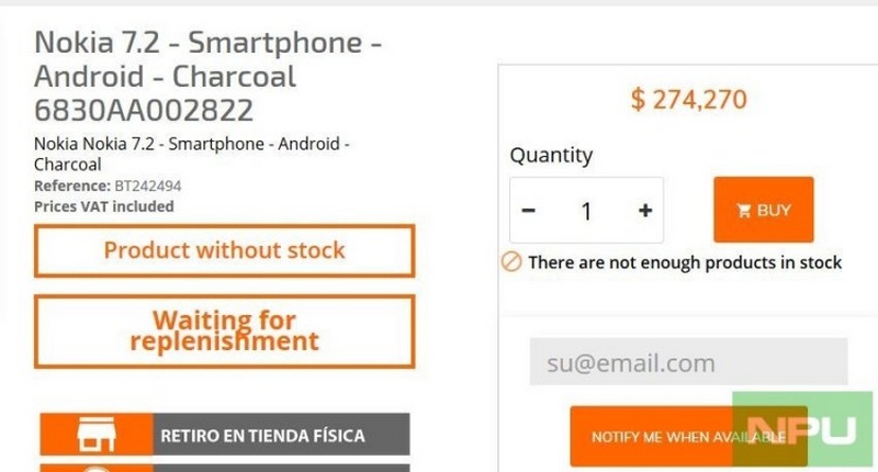 Nhà bán lẻ tại Chile hé lộ giá bán của Nokia 7.2 Nhà bán lẻ tại Chile hé lộ giá bán của Nokia 7.2