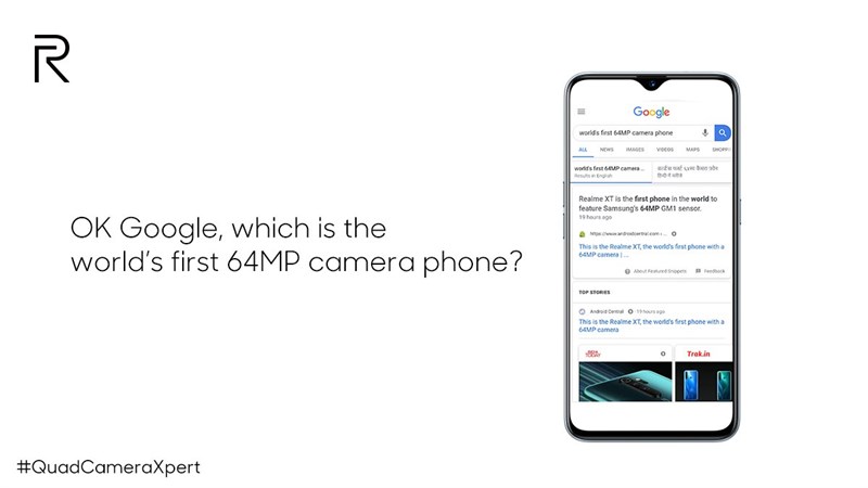 Realme XT ra mắt, smartphone đầu tiên trên thế giới có camera 64 MP Realme XT ra mắt, smartphone đầu tiên trên thế giới có camera 64 MP