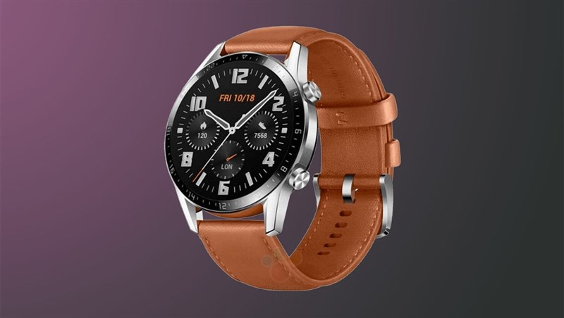 Huawei Watch GT 2 rò rỉ ảnh render với viền màn hình hẹp, pin lớn hơn