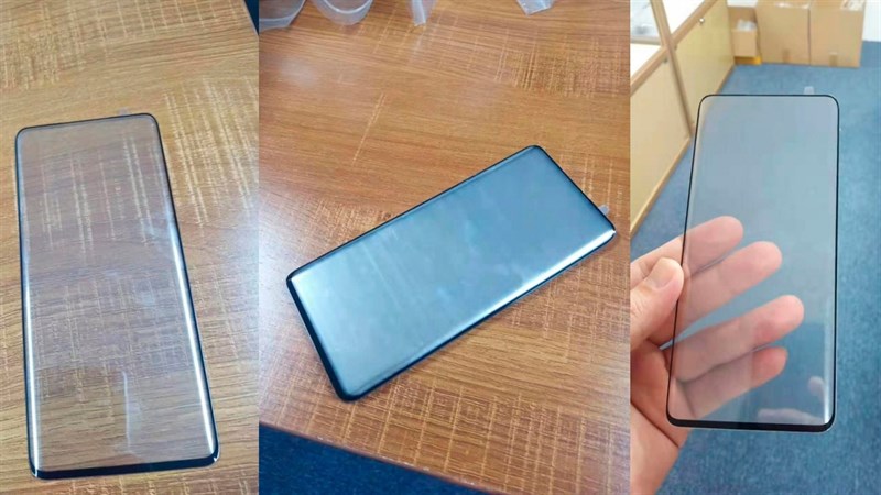 Kính cường lực của Mi MIX 4 cho thấy máy không có notch, không lỗ bấm