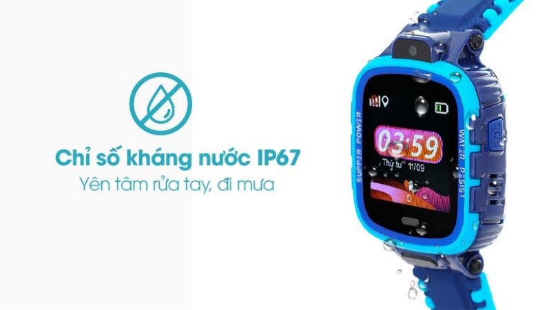 Đồng hồ định vị trẻ em Kidcare 26 có khả năng kháng nước IP67