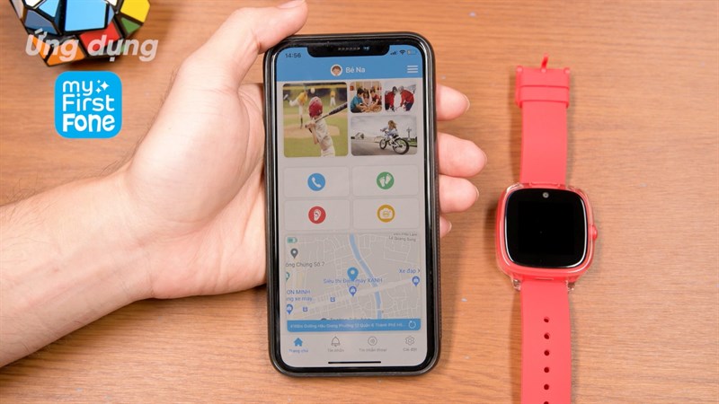 Ứng dụng myFirstFone đi kèm giúp phụ huynh dễ dàng xác định được vị trí của bé