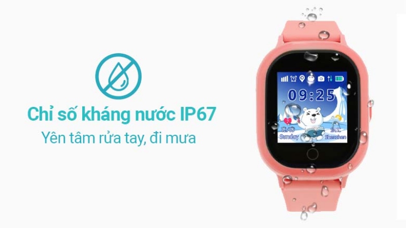 Đồng hồ định vị trẻ em Kidcare 06S có khả năng kháng nước IP67