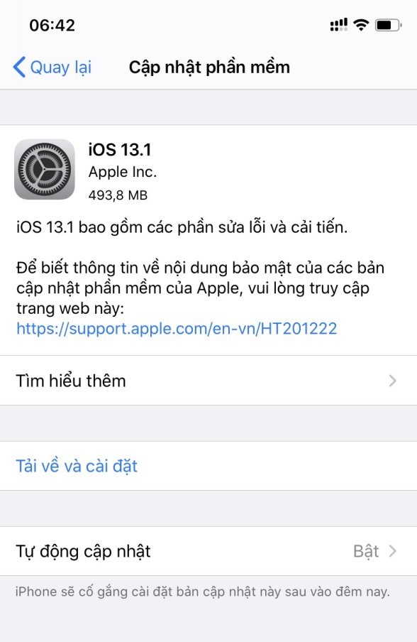 Apple tung bản cập nhật iOS 13.1 cho iPhone, tăng hiệu năng và ổn định hơn