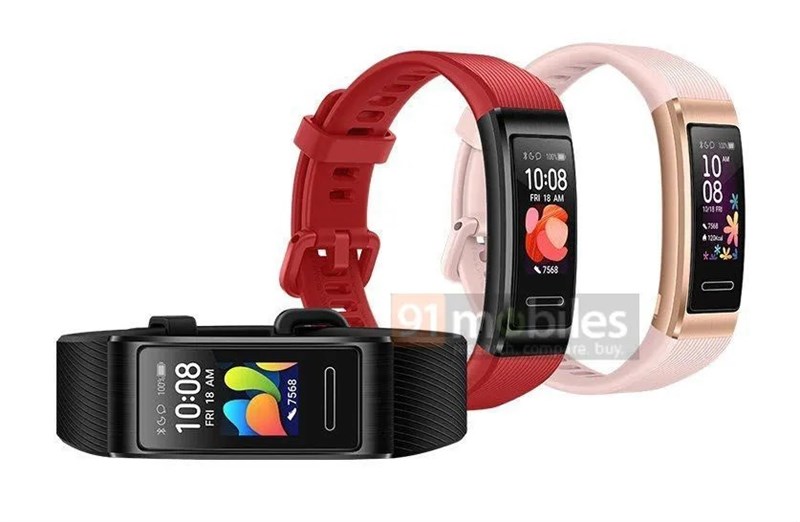 Vòng đeo thông minh Huawei Band 4 Pro lộ ảnh render với nhiều màu sắc cuốn hút Vòng đeo thông minh Huawei Band 4 Pro lộ ảnh render với nhiều màu sắc cuốn hút