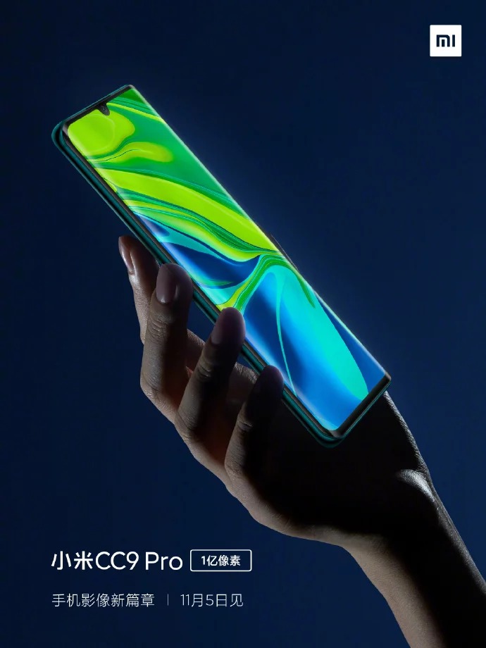 Thiết kế mặt trước của Mi CC9 Pro, camera trước dạng Notch
