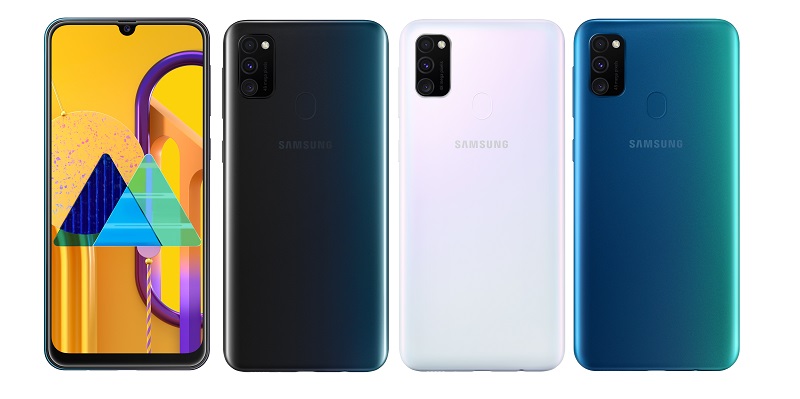 Các màu sắc trên Galaxy M30s Các màu sắc trên Galaxy M30s
