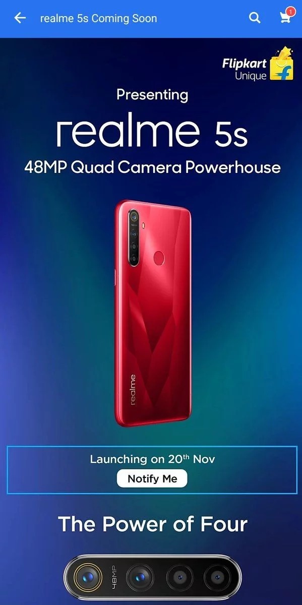 Realme 5s giá rẻ lộ cấu hình chi tiết: 4 camera 48MP, chip Snapdragon 665 Realme 5s giá rẻ lộ cấu hình chi tiết: 4 camera 48MP, chip Snapdragon 665