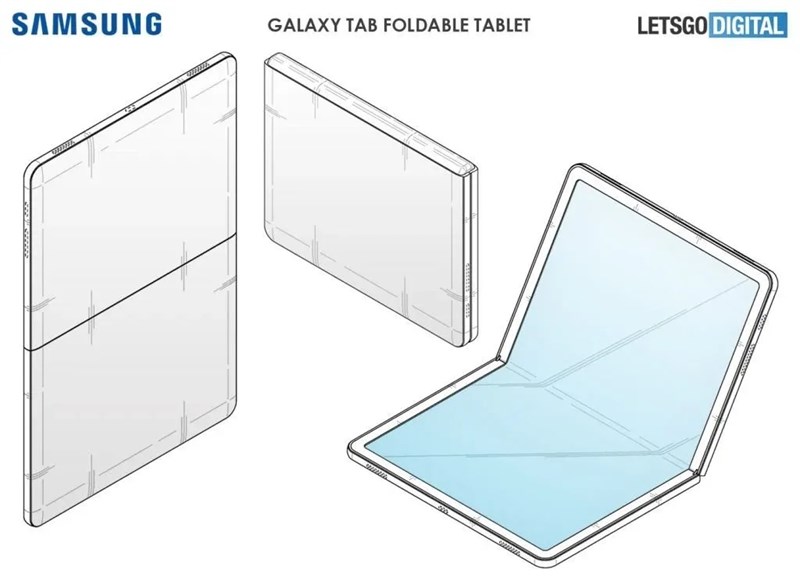 Samsung đang phát triển 1 chiếc tablet màn hình gập và đây là kiểu dáng của nó