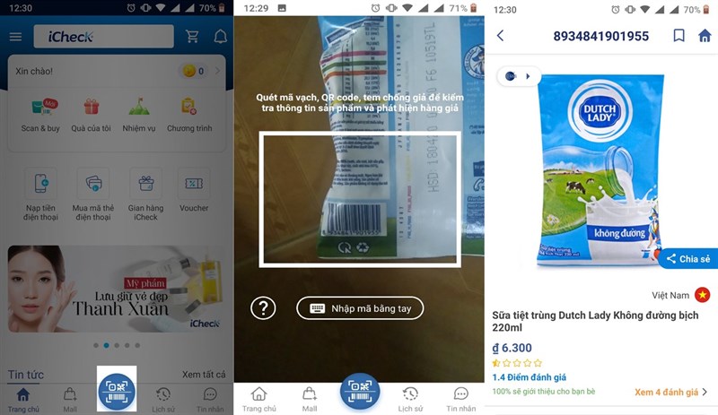 Xem nguồn gốc đồ dùng trên smartphone Xem nguồn gốc đồ dùng trên smartphone