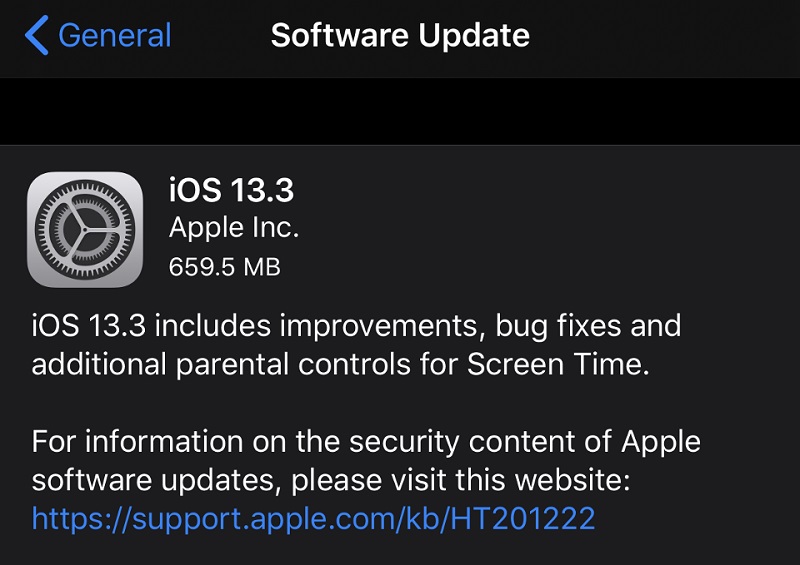 iOS 13.3 iOS 13.3