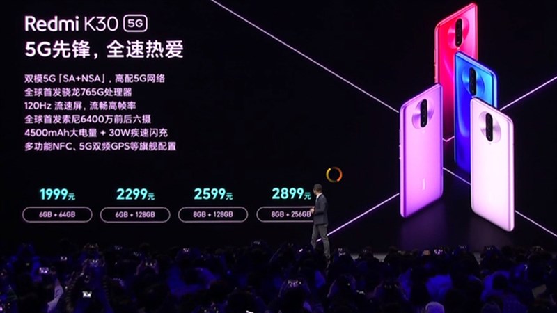 Redmi K30 5G giá ‘mềm’ được xác nhận có thêm phên bản bộ nhớ RAM 12GB, bộ nhớ trong 512GB