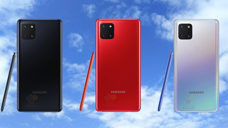 Galaxy Note 10 Lite lộ diện cả mặt trước và sau với 3 màu sắc cuốn hút: Aura Black, Aura Red, Aura Glow Galaxy Note 10 Lite lộ diện cả mặt trước và sau với 3 màu sắc cuốn hút: Aura Black, Aura Red, Aura Glow