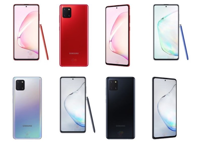 Galaxy Note 10 Lite: Hình ảnh render với nhiều màu sắc, thông số kỹ thuật chi tiết và giá bán khá phải chăng