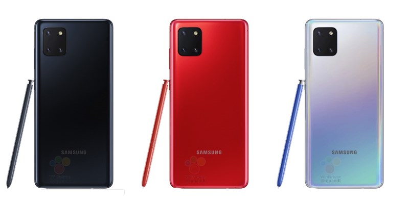 Galaxy Note 10 Lite: Hình ảnh render với nhiều màu sắc, thông số kỹ thuật chi tiết và giá bán khá phải chăng