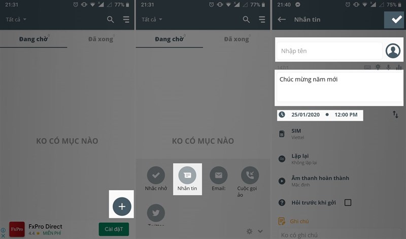 Do It Later: hẹn giờ gửi tin nhắn Do It Later: hẹn giờ gửi tin nhắn