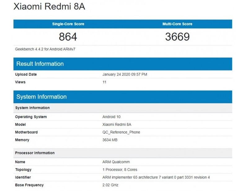 Xiaomi Redmi 8A giá hơn 2 triệu, pin khủng 5.000 mAh sắp được lên đời Android 10 Xiaomi Redmi 8A giá hơn 2 triệu, pin khủng 5.000 mAh sắp được lên đời Android 10