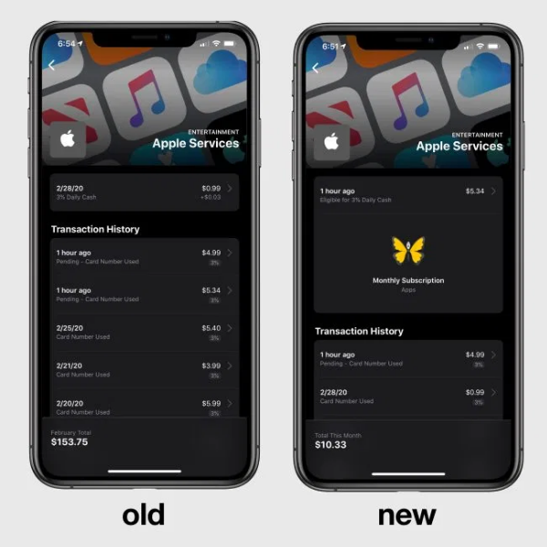 iOS 13.4: Giao diện Apple Card mới hiển thị chi tiết thông tin giao dịch iOS 13.4: Giao diện Apple Card mới hiển thị chi tiết thông tin giao dịch