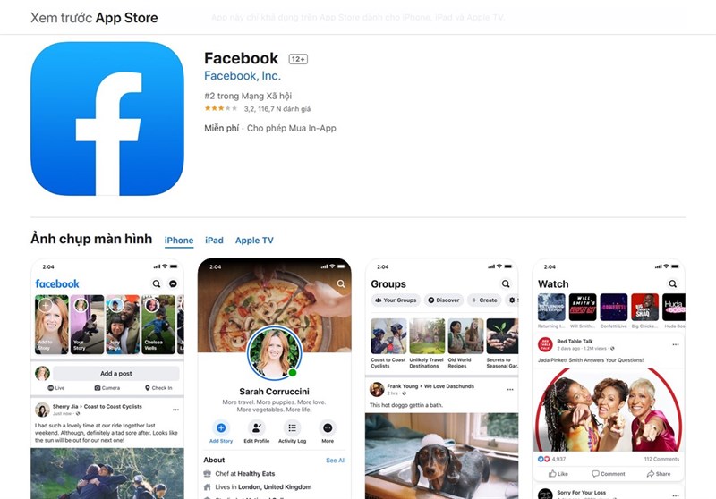 Facebook trên App Store