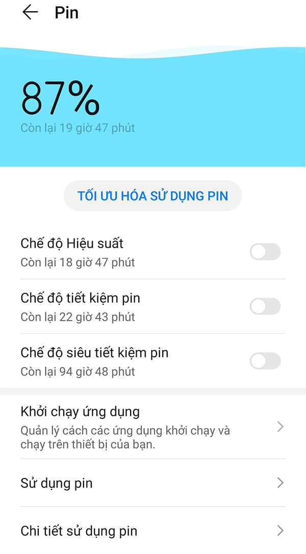 chế độ pin