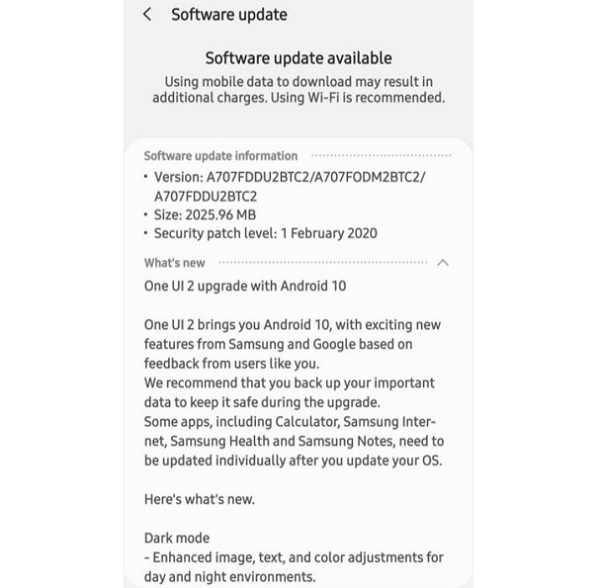 Galaxy A70s Galaxy A70s