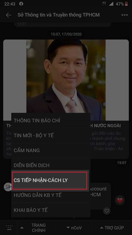 Cách tra các điểm cách ly tập trung trên toàn quốc bằng Zalo Cách tra các điểm cách ly tập trung trên toàn quốc bằng Zalo