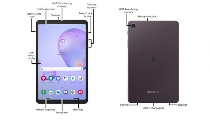 Galaxy Tab A 8.4 (2020) lộ ảnh render sắc nét, sẽ bỏ bút S Pen và thay thế bằng 2 loa ngoài