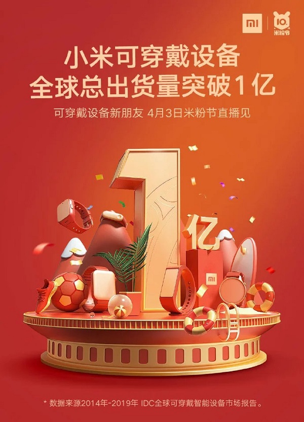 Làm ăn ngày càng phát, doanh số thiết bị đeo thông minh của Xiaomi vượt mốc 100 triệu chiếc, sắp ra mắt Mi Band 5 Làm ăn ngày càng phát, doanh số thiết bị đeo thông minh của Xiaomi vượt mốc 100 triệu chiếc, sắp ra mắt Mi Band 5