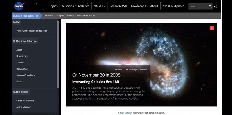 Hubble see Hubble see