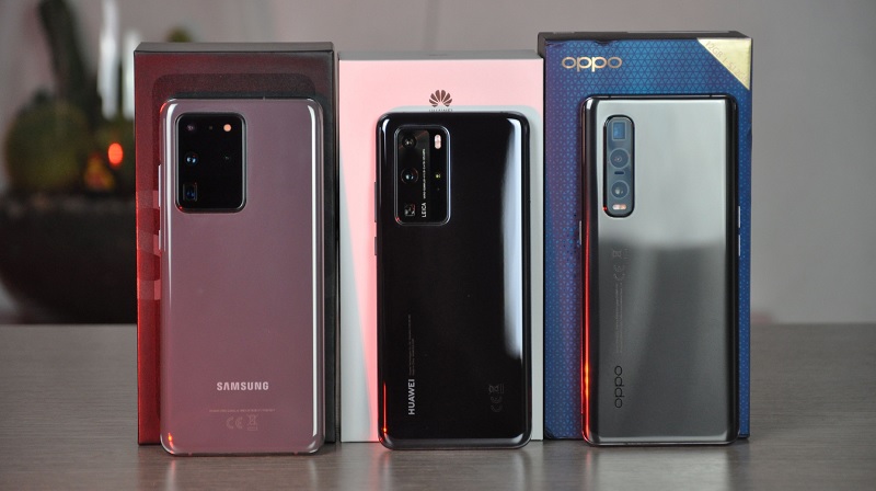 Bộ ba khủng long Galaxy S20 Ultra, P40 Pro và Find X2 Pro Bộ ba khủng long Galaxy S20 Ultra, P40 Pro và Find X2 Pro