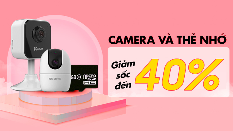 Thẻ nhớ, camera giảm giá